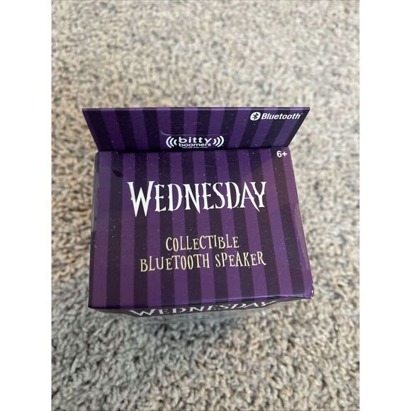 Wednesday Addams Bitty Boomer Collectible Bluetooth Speaker with Backpack Strap - Picture 7 of 7